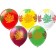 Latex ball 12 “Leaves”, 5-hand, 5 designs, pastel+crystal+metallic, set 25 pcs., Mix