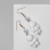 Earrings with pearls "Rabbit" Soft, white color in gold