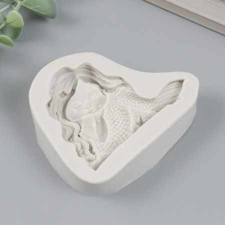 Mold Silicon "Sleeping Little Mermaid" 8x8.8x2.2 cm-1