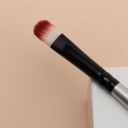 Makeup brush, bilateral, 14 (± 1) cm, black/silver color-3