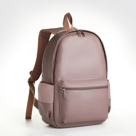 Women's backpack of artificial leather on the zipper Textura, color gray color