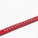 Leather collar on synthetic winterizer "Hedgehog", 56 x 2.5 cm, Osh 35-45 cm, red