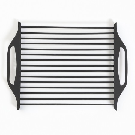 Ground grill "Lotus", thickness of rods 8 mm, handle steel 2 mm, 48 x 38 cm-2