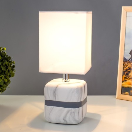 Olivia desktop E14 40W white-gray 12.5x12.5x30 cm Risalux-1
