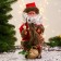 Santa Claus "In a caftan with buttons and a bag" 30 cm, moves, red-brown