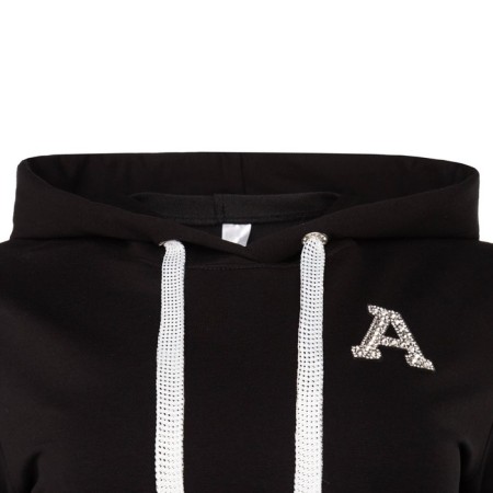 Women's costume (sweatshirt/trousers) Charlotte, black color, size 48-7