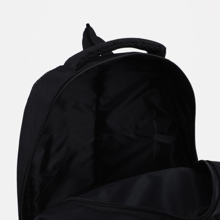 Men's backpack on lightning, external pocket, black color-3
