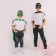 Carnival set "Cube-Mir" raincoat and mask, green