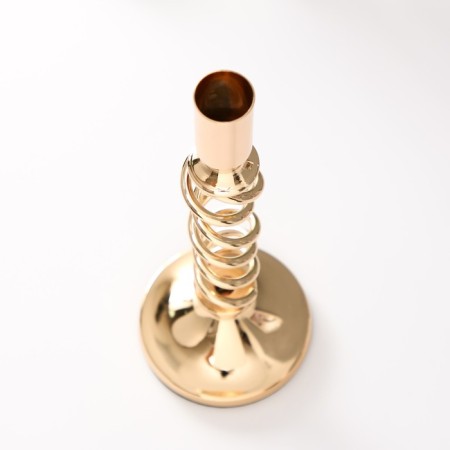 Summary metal per 1 candle d = 2 cm "Adelin" gold 9x9x25 cm-2