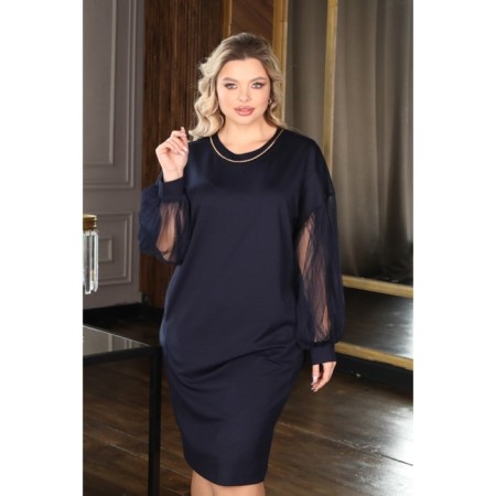Women's dress, size 56, blue color-8