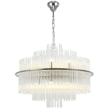 Люстра подвесная Eclipse 13xG9 LED 5Вт, размер 60x60x63-150 см, цвет никель