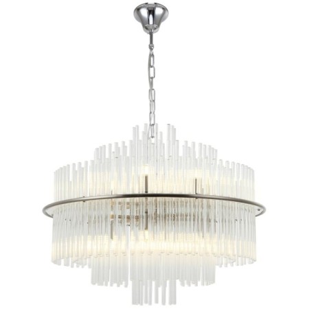 Suspended chandelier Eclipse 13xg9 LED 5W, size 60x60x63-150 cm, color nickel