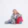 Baby backpack for a girl textile "heart", 27x23x10 cm