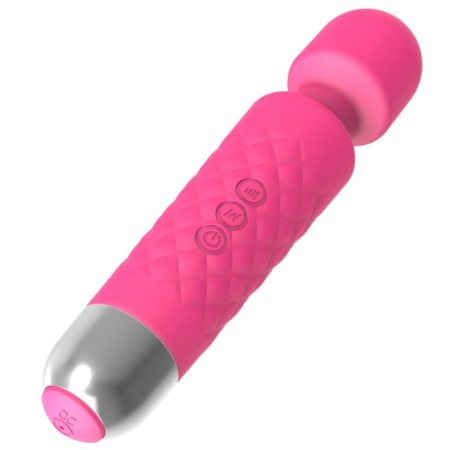 Massage vibrator, 20 frequencies, 16 modes, 20.4 × 4.2 cm, pink-2