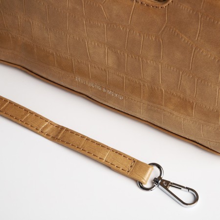 Bag Female Tout with zipper, beige color-4