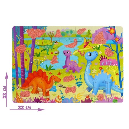 Puzzle “Collect, find, show. In the world of dinosaurs ", 35 elements-1