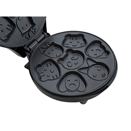 Electric waffle box KitFort KT-1619, 700 W, curly wafers, silver-black-1