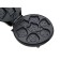 Electric waffle box KitFort KT-1619, 700 W, curly wafers, silver-black