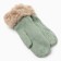 Mittens female, green color, size 25