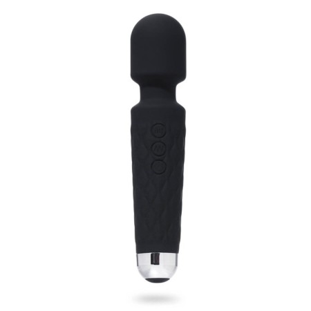 Massage vibrator, 20 frequencies, 16 modes, 20.4 × 4.2 cm, black