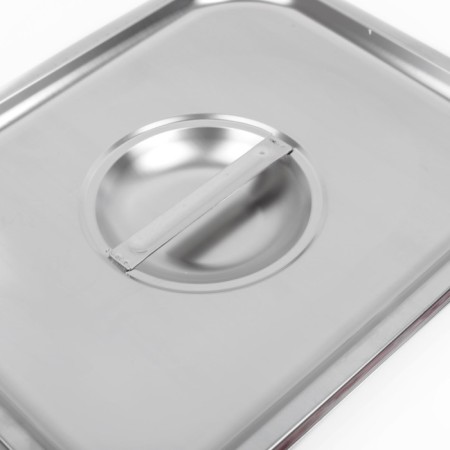 A stainless steel cover to gastro power 1/2, 32.5 × 26.5 cm, thickness 0.8 mm-2