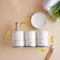 A set of accessories for the bathroom "Aphrodite", 4 items (meter 380 ml, soap dish, 2 glasses), white color