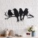 Panel "Swallows" Black, 39.1x19cm