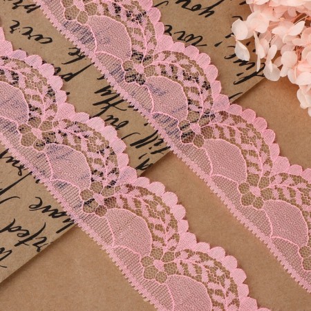 Capricon lace, 40 mm × 10 ± 1 m, pink color-1