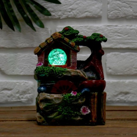 Fountain "House in the Forest" 11x14x18 cm (with backlight)-2