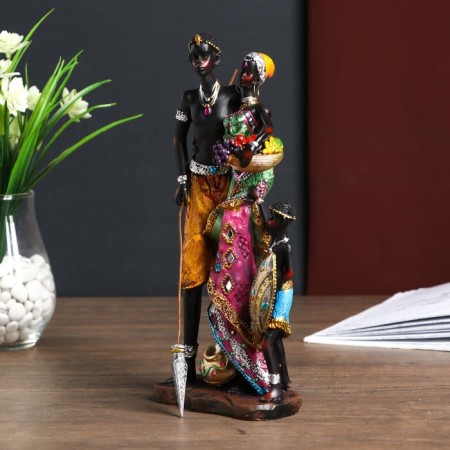 Souvenir Polystone "Family from Nairobi" MIX 29.5x8.5x15 cm-2
