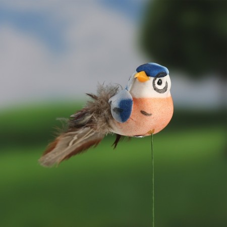 Plug "bird Blide Blue" 3x5cm, length 9cm-4