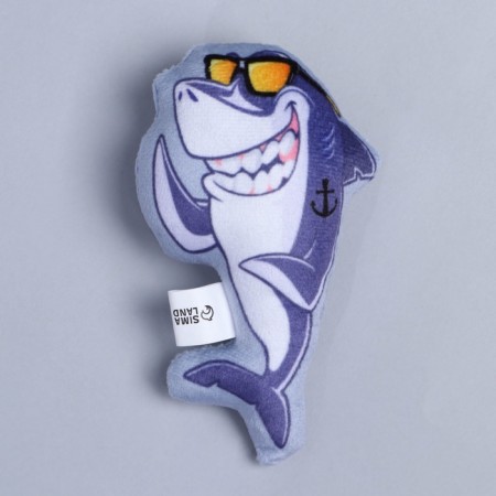 A toy for cats with mint "Shark", 13 x 8 cm-5