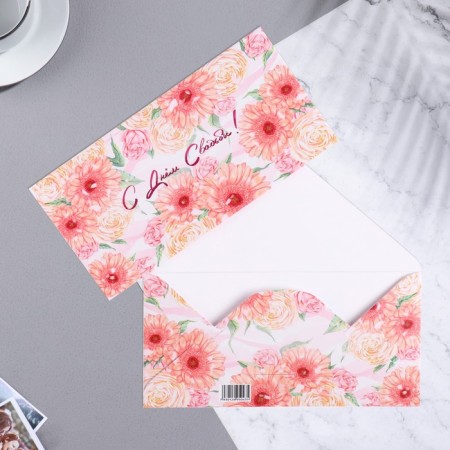 Money envelope "Happy wedding!" Margarita, 8 x 16.3 cm-1
