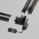 Corner power connector for the built-in track system Technical Tra084CPC-B-12, 16.3x2.5x2 cm, black color is black