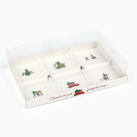 Box for musser cakes "Happiness and Joy", 27 x 17.8 x 6.5 cm, New Year