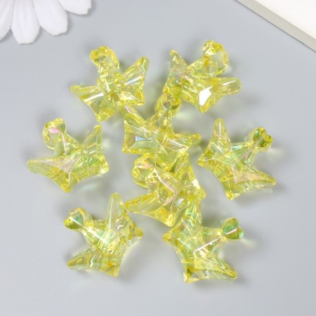 Busina Plastic for creativity "Crown" transparent yellow 1.5x2.9x2.5 cm-2