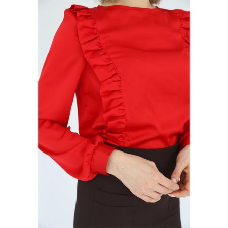 Blouse with ruffles, size 46-4