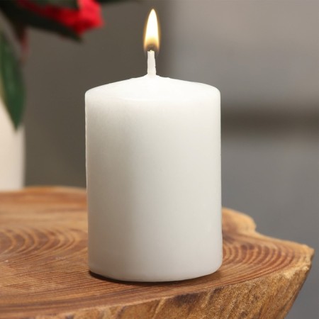 Candle - Aromatic cylinder "French vanilla", 4x6 cm