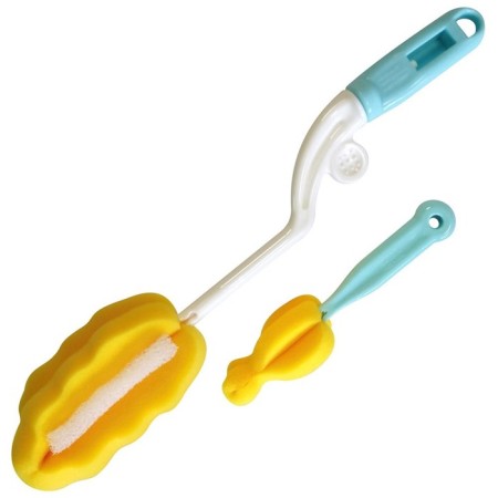 A set of spunes for washing bottles and nipples, 2 pcs, color mix-2