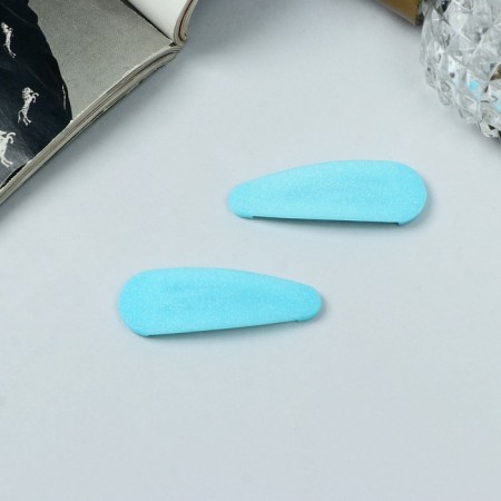 Invisibility for hair "Adeli" (set 2 pcs) shine continuous, 5 cm, blue-1