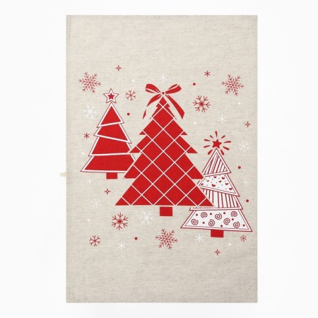 New Year. Red Tree towel, 39x60cm, 160g/m Len50% HL50%-6