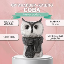 Органайзер-кашпо "Сова " 20,5 х 13 х 13 см, глубина 13 см