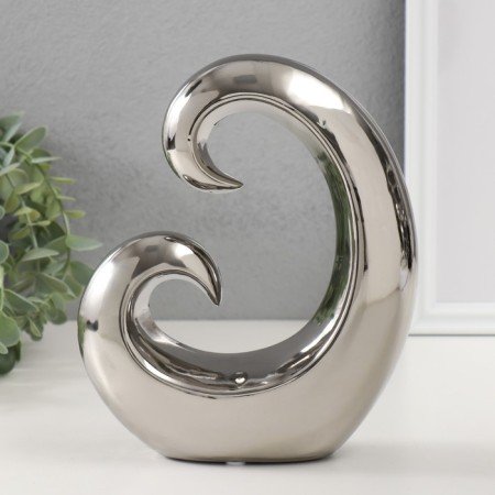 Souvenir Ceramics "Abstraction. Amulet" Silver 17x5.5x19 cm-3