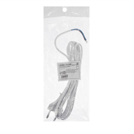 A network cord with a fork, 2 m, SHVVP 2 x 0.5 mm2, white-3