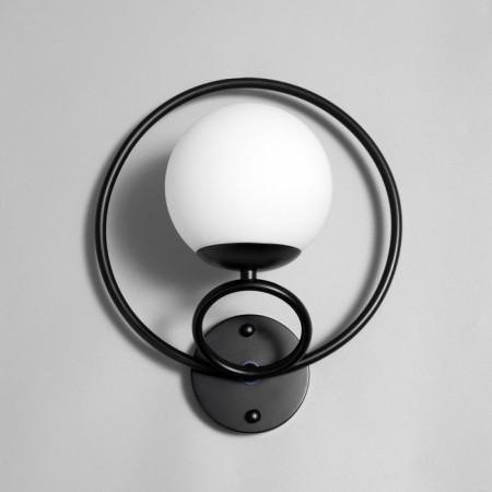 Bra "spherum" E27 40W black 28x23x23cm-3