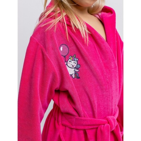 Baby robe, height 104 cm, fuchsia color-3