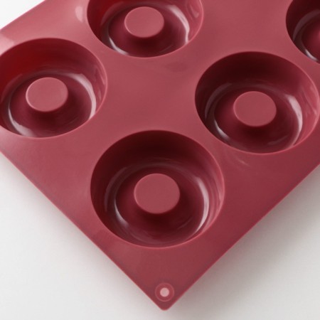 The form for baking the share "Sweets. Donuts ", 29 × 17 cm, 8 cells (d = 6 cm), color mix-6
