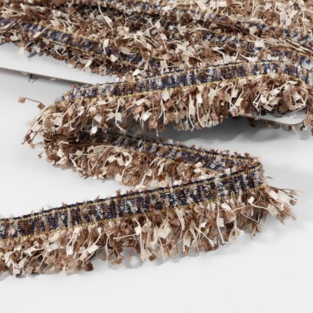 Decorative braid “Twydal”, one -sided, 35 mm, 5 ± 0.5 m, coffee color-1