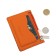 Cartholder, genuine leather, orange 11x8x1 cm