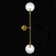 Sconces st. SL1506.201.02. Chieti. 2x5 watts, G9, 4000k, 12 cm, golden color